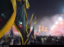 حال و هوای شب نهم فاطمیه در بین الحرمین + فیلم