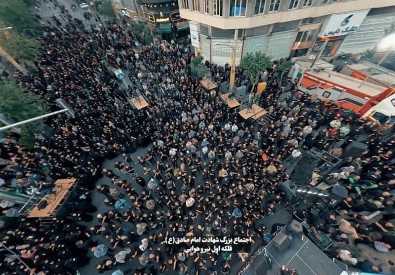 اجتماع بزرگ سوگواران امام صادق (ع) برگزار شد
