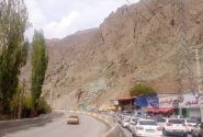 ترافیک سنگین در برخی مقاطع محور چالوس